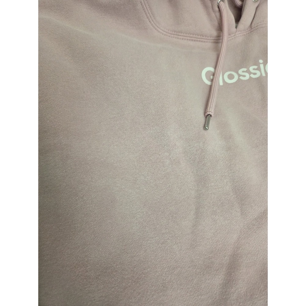Glossier Original Pink Long Sleeve Hoodie Women's MEDIUM - Picture 9 of 13